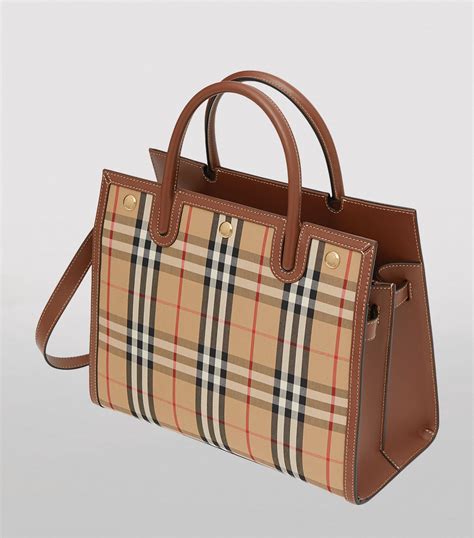 burberry check canvas shoulder bag|Burberry small vintage check bag.